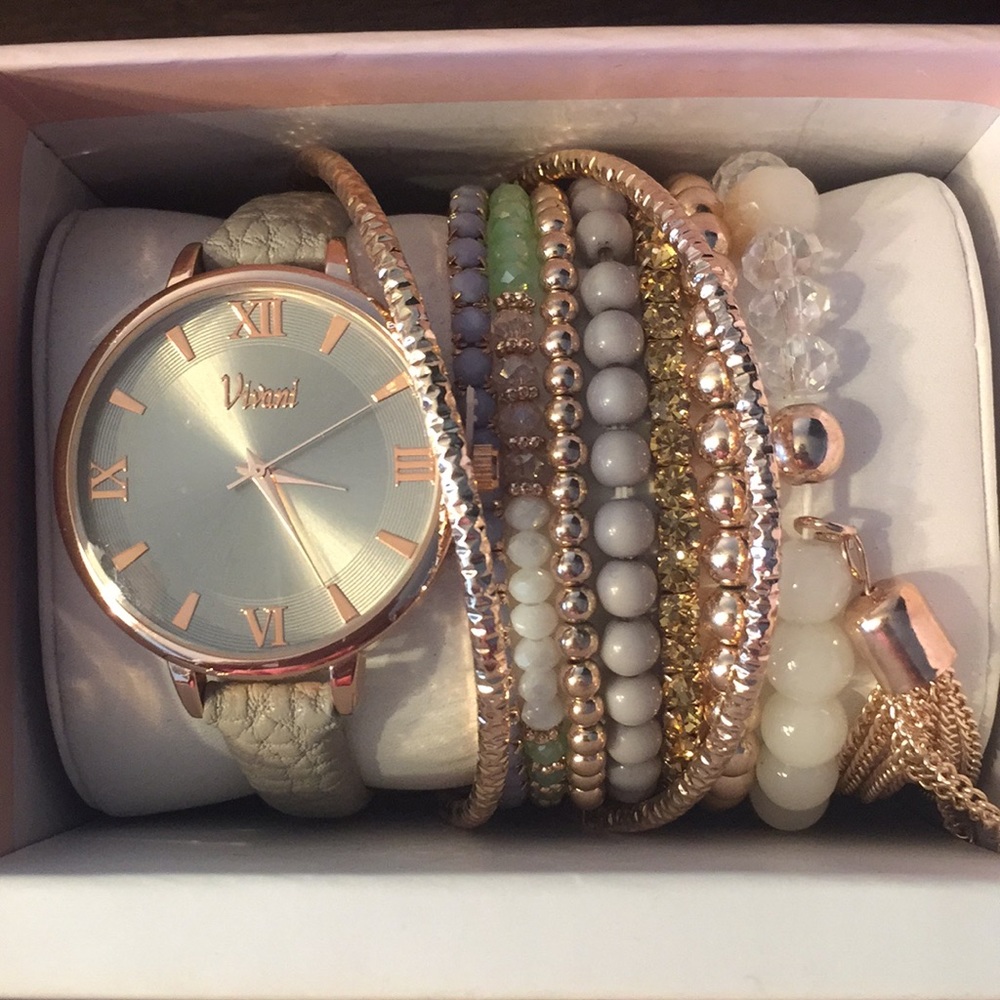 Vivani Watch and Bracelet Set-Brand New